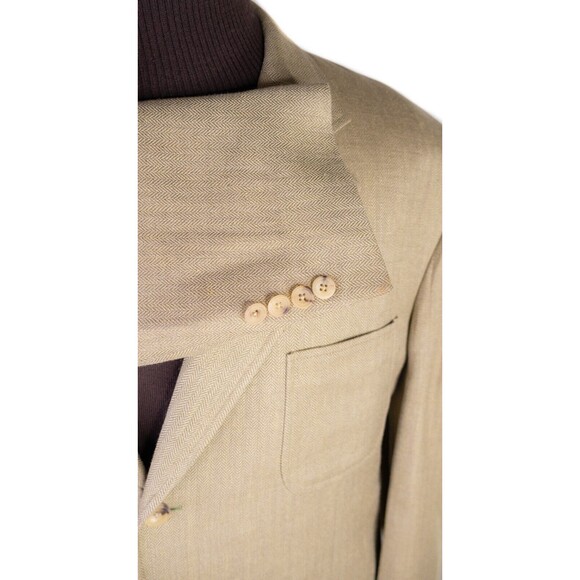 SAMUELSOHN Sport Coat Jacket Blazer 3-Button Sz 46R Silk/Linen/Wool Herringbone - Picture 6 of 14